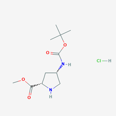 Picture of (2S,4S)-Methyl 4-((tert-butoxycarbonyl)amino)pyrrolidine-2-carboxylate hydrochloride