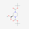 Picture of (R)-1,4-Bis(tert-tutoxycarbonyl)piperazine-2-carboxylic acid