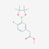 Picture of Methyl 2-(4-fluoro-3-(4,4,5,5-tetramethyl-1,3,2-dioxaborolan-2-yl)phenyl)acetate