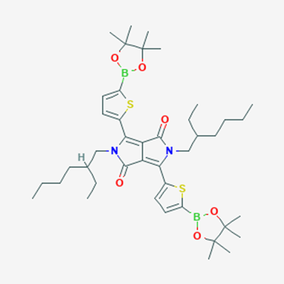 Picture of 2,5-Bis(2-ethylhexyl)-3,6-bis(5-(4,4,5,5-tetramethyl-1,3,2-dioxaborolan-2-yl)thiophen-2-yl)pyrrolo[3,4-c]pyrrole-1,4(2H,5H)-dione