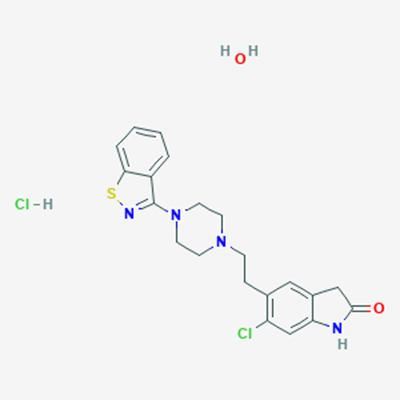 Picture of 5-(2-(4-(Benzo[d]isothiazol-3-yl)piperazin-1-yl)ethyl)-6-chloro-2H-indol-2-one hydrochloride hydrate