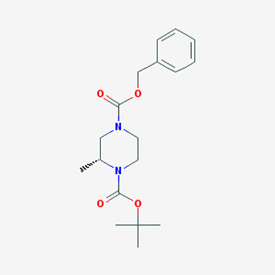 Picture of (R)-4-Benzyl 1-tert-butyl 2-methylpiperazine-1,4-dicarboxylate