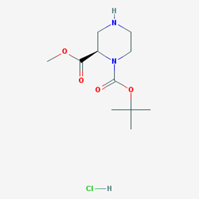 Picture of (R)-1-tert-Butyl 2-methyl piperazine-1,2-dicarboxylate hydrochloride