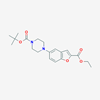 Picture of tert-Butyl 4-(2-(ethoxycarbonyl)benzofuran-5-yl)piperazine-1-carboxylate