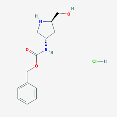 Picture of Benzyl ((3S,5R)-5-(hydroxymethyl)pyrrolidin-3-yl)carbamate hydrochloride