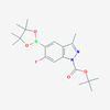 Picture of tert-Butyl 6-fluoro-3-methyl-5-(4,4,5,5-tetramethyl-1,3,2-dioxaborolan-2-yl)-1H-indazole-1-carboxylate