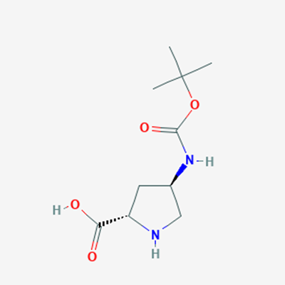 Picture of (2S,4R)-4-((tert-Butoxycarbonyl)amino)pyrrolidine-2-carboxylic acid
