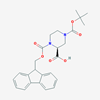 Picture of (S)-1-(((9H-Fluoren-9-yl)methoxy)carbonyl)-4-(tert-butoxycarbonyl)piperazine-2-carboxylic acid