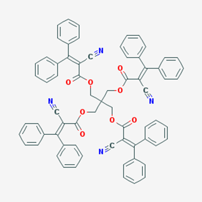 Picture of 2,2-Bis(((2-cyano-3,3-diphenylacryloyl)oxy)methyl)propane-1,3-diyl bis(2-cyano-3,3-diphenylacrylate)