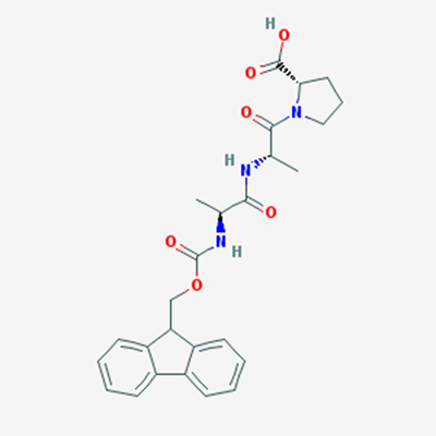 Picture of (S)-1-((S)-2-((S)-2-((((9H-Fluoren-9-yl)methoxy)carbonyl)amino)propanamido)propanoyl)pyrrolidine-2-carboxylic acid