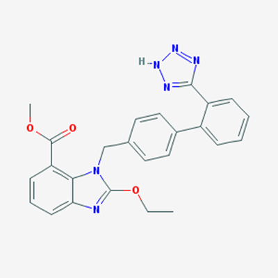 Picture of Methyl 1-((2-(2H-tetrazol-5-yl)-[1,1-biphenyl]-4-yl)methyl)-2-ethoxy-1H-benzo[d]imidazole-7-carboxylate