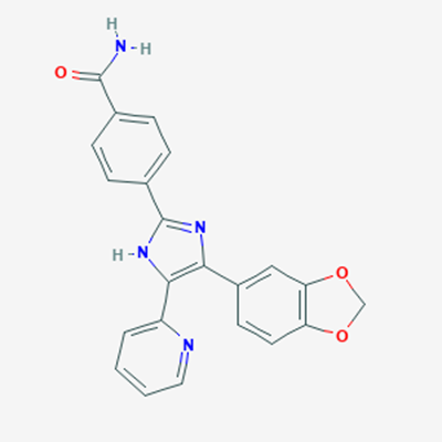 Picture of 4-(4-(Benzo[d][1,3]dioxol-5-yl)-5-(pyridin-2-yl)-1H-imidazol-2-yl)benzamide