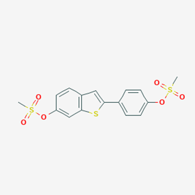 Picture of 4-(6-((Methylsulfonyl)oxy)benzo[b]thiophen-2-yl)phenyl methanesulfonate