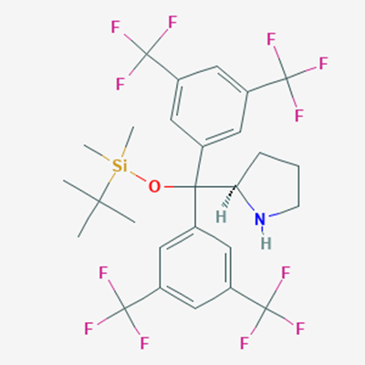 Picture of (R)-2-(Bis(3,5-bis(trifluoromethyl)phenyl)((tert-butyldimethylsilyl)oxy)methyl)pyrrolidine