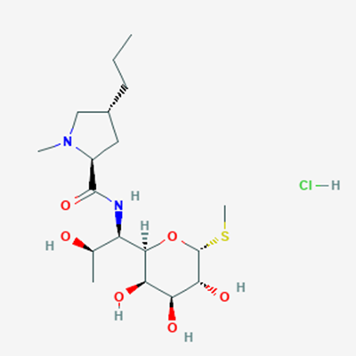 Picture of (2S,4R)-N-{(1S)-2-hydroxy-1-[(2S,3R,4S,5R,6R)-3,4,5-trihydroxy-6-(methylthio)-tetrahydro-2H-2-pyranyl]propyl}-1-methyl-4-propylpyrrolidine-2-carboxamide Hydrochloride