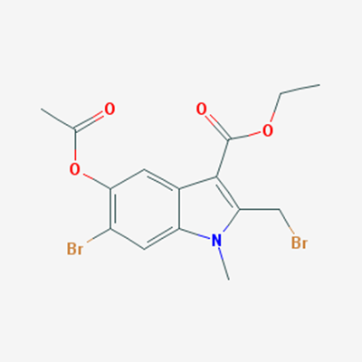 Picture of Ethyl 5-Acetoxy-6-bromo-2-(bromomethyl)-1-methylindole-3-carboxylate
