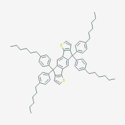 Picture of 4,4,9,9-tetrakis(4-hexylphenyl)-4,9-dihydro-s-indaceno[1,2-b:5,6-b]dithiophene