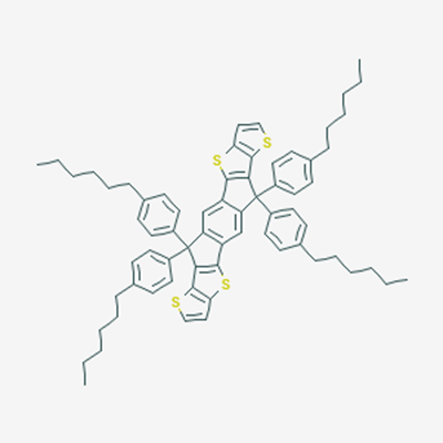 Picture of 6,6,12,12-tetrakis(4-hexylphenyl)-s-indacenodithieno[3,2-b]thiophene