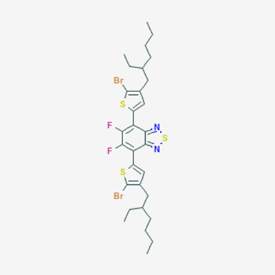 Picture of 5,6-difluoro-4,7-bis-(5-bromo-4-(2-ethylhexyl)-2-thienyl)-2,1,3-benzothiadiazole