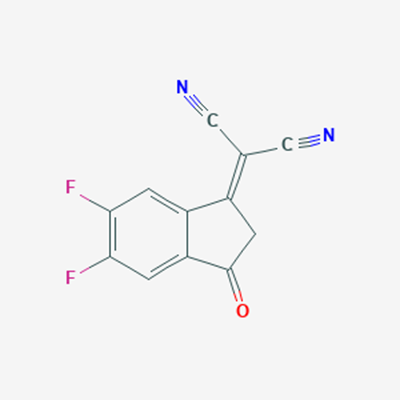 Picture of 2-(5,6-difluoro-3-oxo-2,3-dihydro-1H-inden-1-ylidene)malononitrile