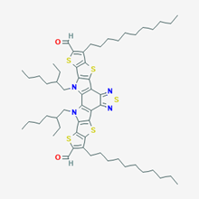 Picture of Y6-5,3,27-Bis(2-ethylhexyl)-8,22-di(undecyl)-6,10,15,20,24-pentathia-3,14,16,27-tetrazaoctacyclo[16.9.0.02,12.04,11.05,9.013,17.019,26.021,25]heptacosa-1(18),2(12),4(11),5(9),7,13,16,19(26),21(25),22-decaene-7,23-dicarbaldehyde