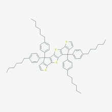 Picture of Thieno[3,2:4,5]cyclopenta[1,2-b]thieno[2,3:3,4]cyclopenta [1,2:4,5]thieno[2,3-d]thiophene,4,4,9,9-tetrakis(4-hexylphenyl)-4,9-dihydro-
