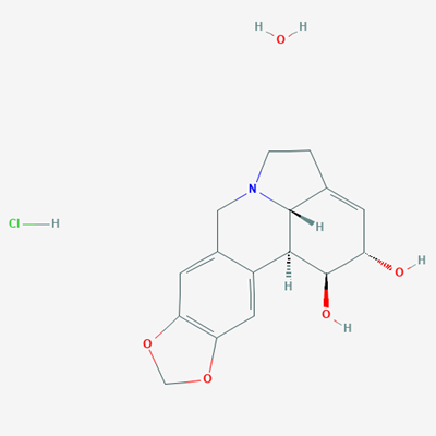 Picture of (1S,2S,3a1S,12bS)-2,3a1,4,5,7,12b-Hexahydro-1H-[1,3]dioxolo[4,5-j]pyrrolo[3,2,1-de]phenanthridine-1,2-diol hydrochloride hydrate