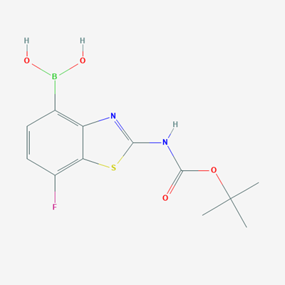 Picture of (2-((tert-Butoxycarbonyl)amino)-7-fluorobenzo[d]thiazol-4-yl)boronic acid