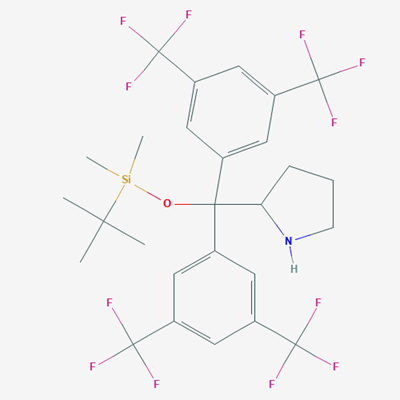 Picture of (2S)-2-[Bis[3,5-bis(trifluoromethyl)phenyl]-[[(1,1-dimethylethyl)dimethylsilyl]oxy]methyl]pyrrolidine