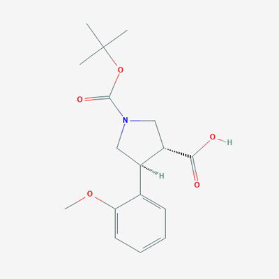 Picture of (3R,4S)-1-(tert-Butoxycarbonyl)-4-(2-methoxyphenyl)pyrrolidine-3-carboxylic acid