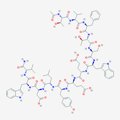 Picture of (3S,6S,9S,12S,15S)-15-((2S,5S,8S,11S,14S,17S)-2-((1H-Indol-3-yl)methyl)-11-benzyl-8,17-bis((R)-1-hydroxyethyl)-5-(hydroxymethyl)-14-isopropyl-4,7,10,13,16,19-hexaoxo-3,6,9,12,15,18-hexaazaicosanamido)-3-(((S)-1-(((S)-1-amino-3-methyl-1-oxobutan-2-yl)amino