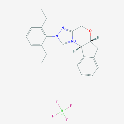 Picture of (5aR,10bS)-2-(2,6-Diethylphenyl)-4,5a,6,10b-tetrahydro-2H-indeno[2,1-b][1,2,4]triazolo[4,3-d][1,4]oxazin-11-ium tetrafluoroborate