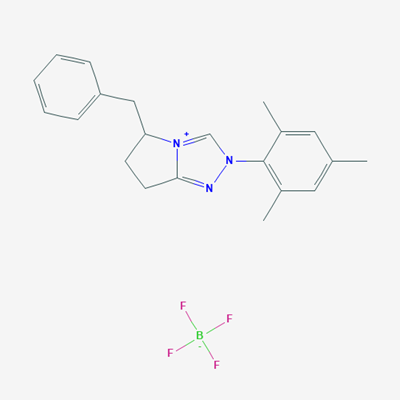 Picture of (R)-5-Benzyl-2-mesityl-6,7-dihydro-5H-pyrrolo[2,1-c][1,2,4]triazol-2-ium tetrafluoroborate