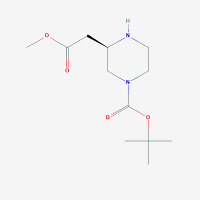 Picture of (R)-tert-Butyl 3-(2-methoxy-2-oxoethyl)piperazine-1-carboxylate