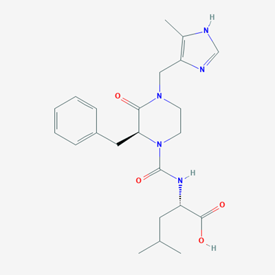 Picture of (S)-2-((S)-2-Benzyl-4-((5-methyl-1H-imidazol-4-yl)methyl)-3-oxopiperazine-1-carboxamido)-4-methylpentanoic acid