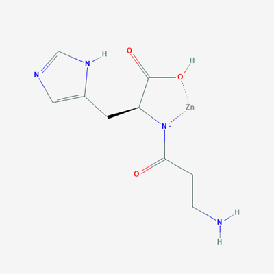 Picture of (S)-2-(3-Aminopropanamido)-3-(1H-imidazol-5-yl)propanoic acid Zinc complex