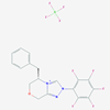 Picture of (S)-5-Benzyl-2-(perfluorophenyl)-2,5,6,8-tetrahydro-[1,2,4]triazolo[3,4-c][1,4]oxazin-4-ium tetrafluoroborate