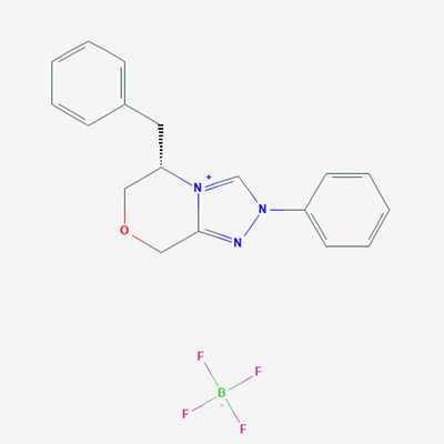 Picture of (S)-5-Benzyl-2-phenyl-2,5,6,8-tetrahydro-[1,2,4]triazolo[3,4-c][1,4]oxazin-4-ium tetrafluoroborate