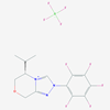 Picture of (S)-5-isopropyl-2-(perfluorophenyl)-2,5,6,8-tetrahydro-[1,2,4]triazolo[3,4-c][1,4]oxazin-4-ium tetrafluoroborate