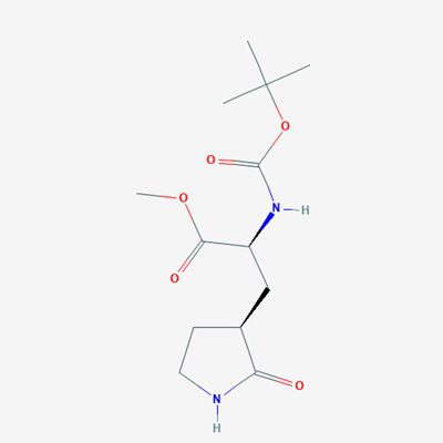 Picture of (S)-Methyl 2-((tert-butoxycarbonyl)amino)-3-((S)-2-oxopyrrolidin-3-yl)propanoate