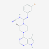 Picture of (S)-N-(3-Bromophenyl)-N'-cyano-2-methyl-4-(5-methyl-7H-pyrrolo[2,3-d]pyrimidin-4-yl)piperazine-1-carboximidamide