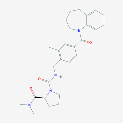 Picture of (S)-N2,N2-Dimethyl-N1-(2-methyl-4-(2,3,4,5-tetrahydro-1H-benzo[b]azepine-1-carbonyl)benzyl)pyrrolidine-1,2-dicarboxamide