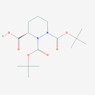 Picture of (S)-tetrahydropyridazine-1,2,3-tricarboxylic acid 1,2-di-tert-butyl ester