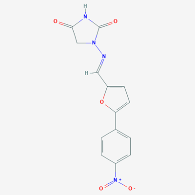 Picture of 1-(((5-(4-Nitrophenyl)furan-2-yl)methylene)amino)imidazolidine-2,4-dione