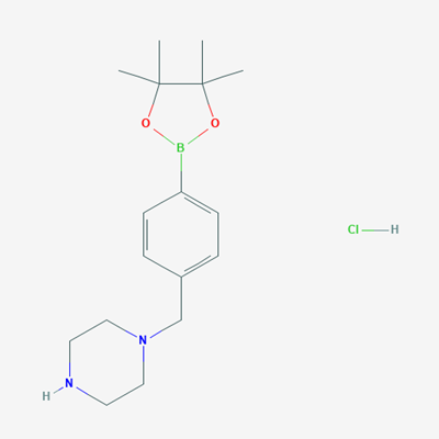 Picture of 1-(4-(4,4,5,5-Tetramethyl-1,3,2-dioxaborolan-2-yl)benzyl)piperazine hydrochloride