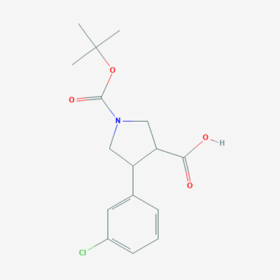 Picture of 1-(tert-Butoxycarbonyl)-4-(3-chlorophenyl)pyrrolidine-3-carboxylic acid