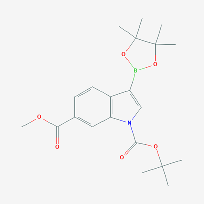 Picture of 1-(tert-butyl) 6-Methyl 3-(4,4,5,5-tetramethyl-1,3,2-dioxaborolan-2-yl)-1H-indole-1,6-dicarboxylate