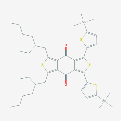 Picture of 1,3-Bis(2-ethylhexyl)-5,7-bis(5-(trimethylstannyl)thiophen-2-yl)benzo[1,2-c:4,5-c']dithiophene-4,8-dione