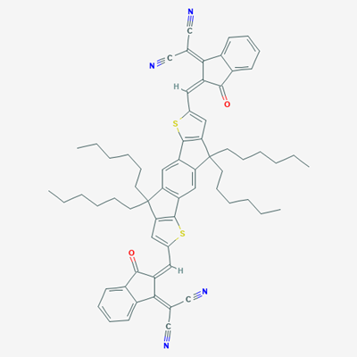 Picture of 10,13-Bis[[1-(dicyanomethylene)-3-oxoindan-2-ylidene]methyl]-3,3,7,7-tetrahexyl-3,7-dihydro-1,2:5,6-bis(epithioetheno)-s-indacene