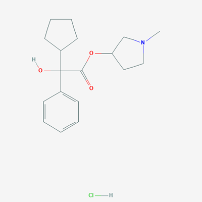 Picture of 1-Methylpyrrolidin-3-yl 2-cyclopentyl-2-hydroxy-2-phenylacetate hydrochloride